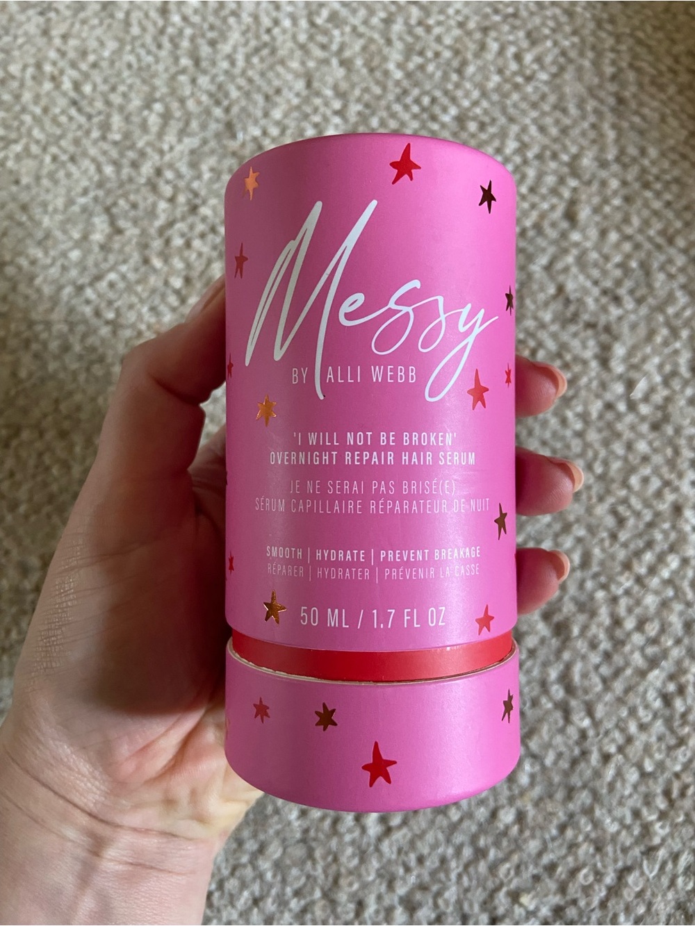 BNIB Messy by Alli Webb - Overnight Hair Repair Serum. 50ml